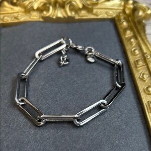 J.Crew Silver Paper Clip Chain Link Bracelet